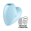 Satisfyer Cutie Heart - Blue - USB Rechargeable Air Pulsation and Vibration Stimulator for Intimate Wellness