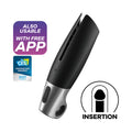 Satisfyer Power Masturbator - Black USB Rechargeable Vibrating Male Masturbator with App Control for Enhanced Pleasure
