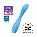 Satisfyer G-Spot Flex 4 - Blue USB Rechargeable Vibrator with Smart App Control for Enhanced Pleasure