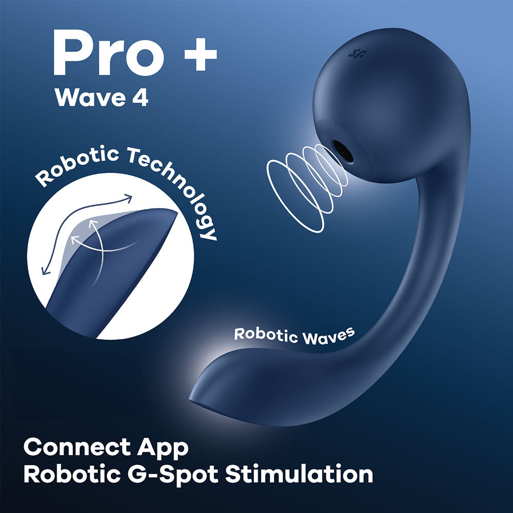 Satisfyer Air Pulsation Premium Vibrator – App Controlled, Rechargeable – Blue