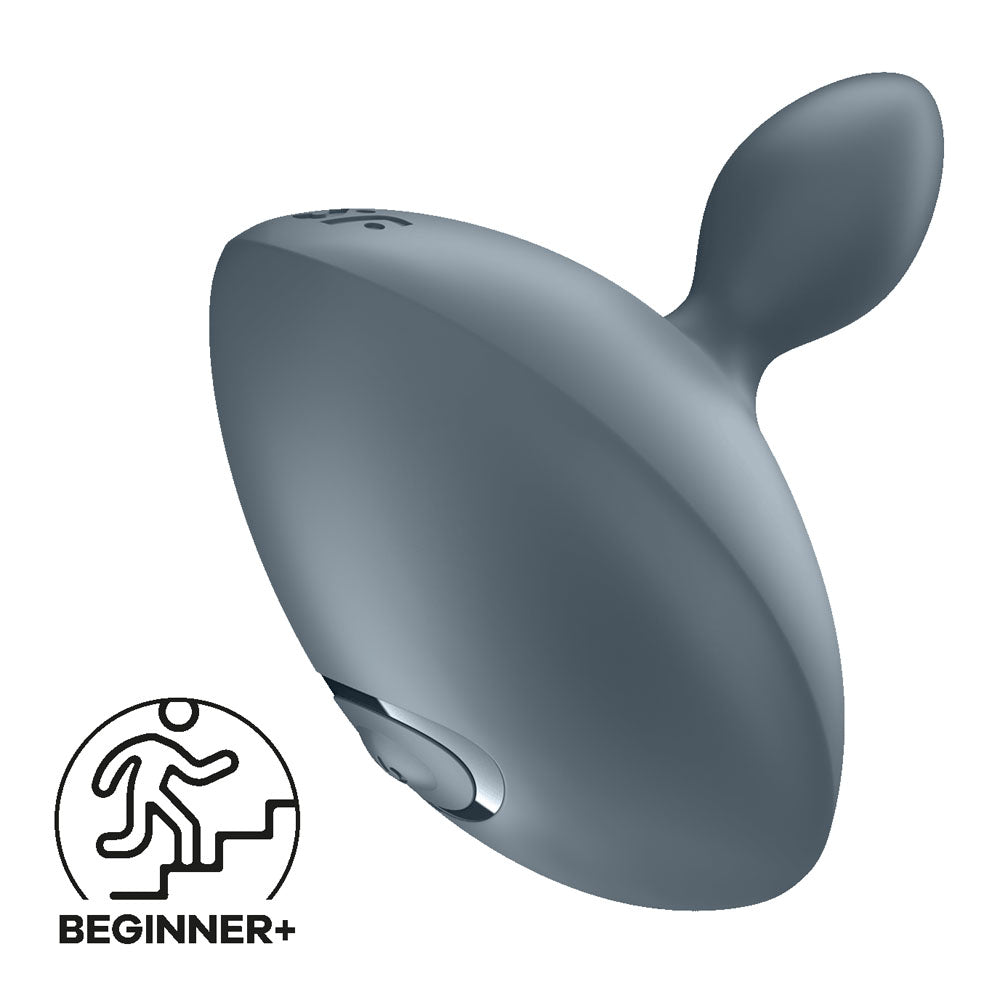Satisfyer Booty Absolute Beginners 4 - Grey USB Rechargeable Vibrating Butt Plug for Beginners