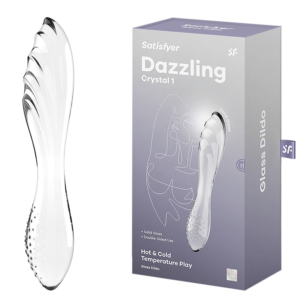 Satisfyer Dazzling Crystal 1 - Clear Double-Ended Glass Dildo