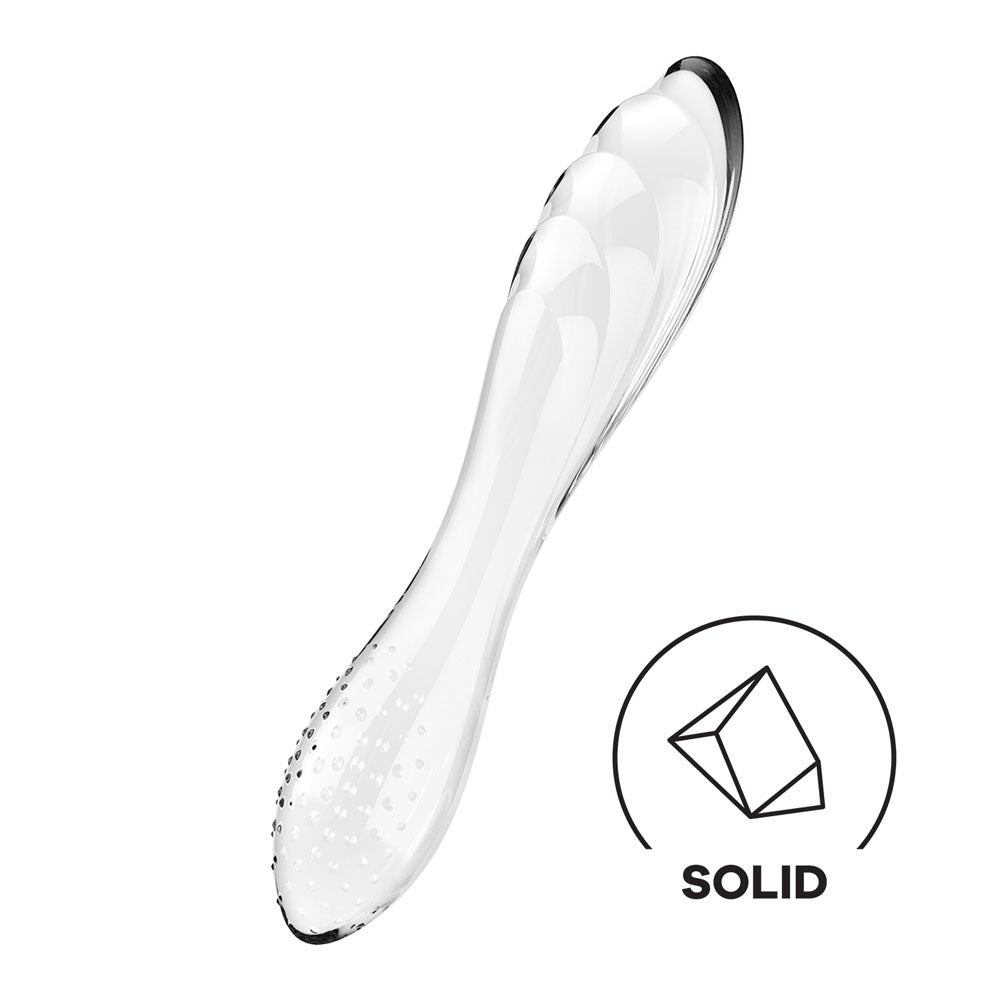 Satisfyer Dazzling Crystal 1 - Clear Double-Ended Glass Dildo