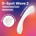 Satisfyer G-Spot Wave 2 - White USB Rechargeable Vibrator with Flicking Tip - 23.6 cm