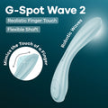 Satisfyer Vibrator – Flicking Tip, USB Rechargeable – Ice Blue – 23.6 cm