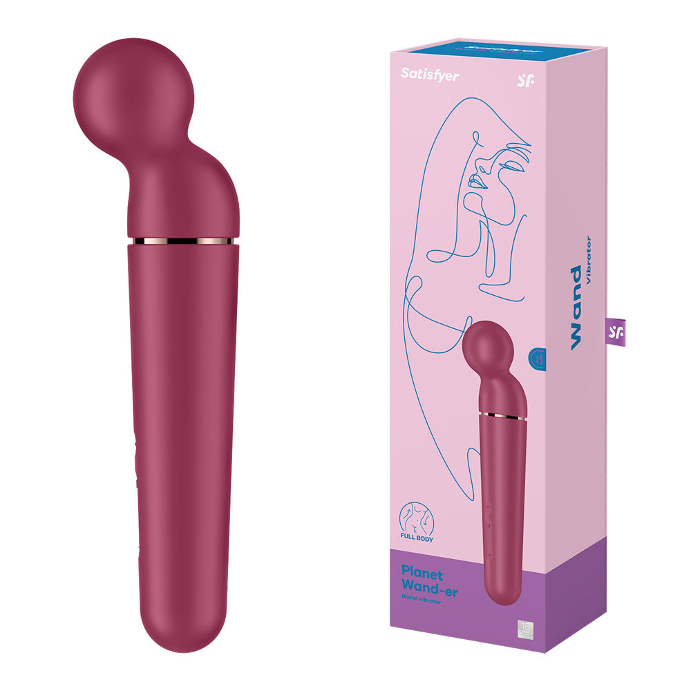 Satisfyer Planet Wand-er - Berry/Rose Gold USB Rechargeable Massager