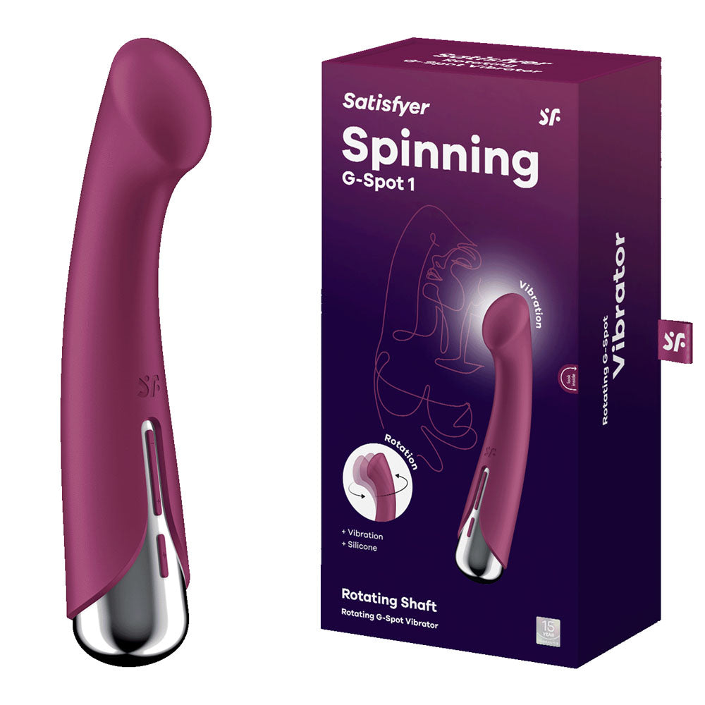 Satisfyer Spinning G-Spot Vibrator - Red, 16.5 cm, USB Rechargeable