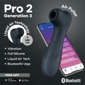 Satisfyer Clitoral Stimulator – App-Controlled, USB-C Rechargeable – Dark Grey