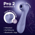 Satisfyer Pro 2 Gen 3 App-Controlled Lilac Touch-Free USB Rechargeable Clitoral Stimulator