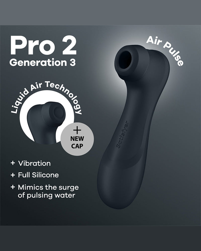 Satisfyer Clitoral Stimulator – Touch-Free, USB-Rechargeable – Dark Grey