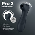 Satisfyer Clitoral Stimulator – Touch-Free, USB-Rechargeable – Dark Grey