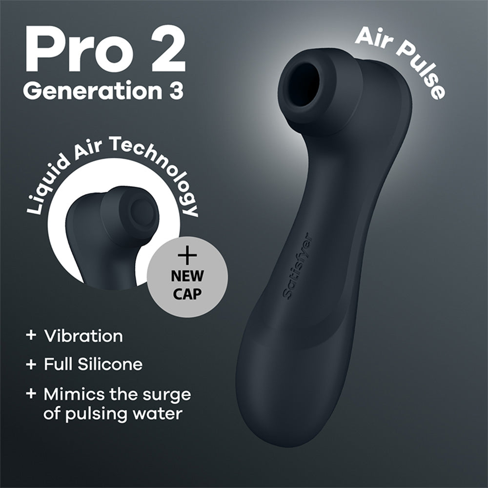 Satisfyer Clitoral Stimulator – Touch-Free, USB-Rechargeable – Dark Grey