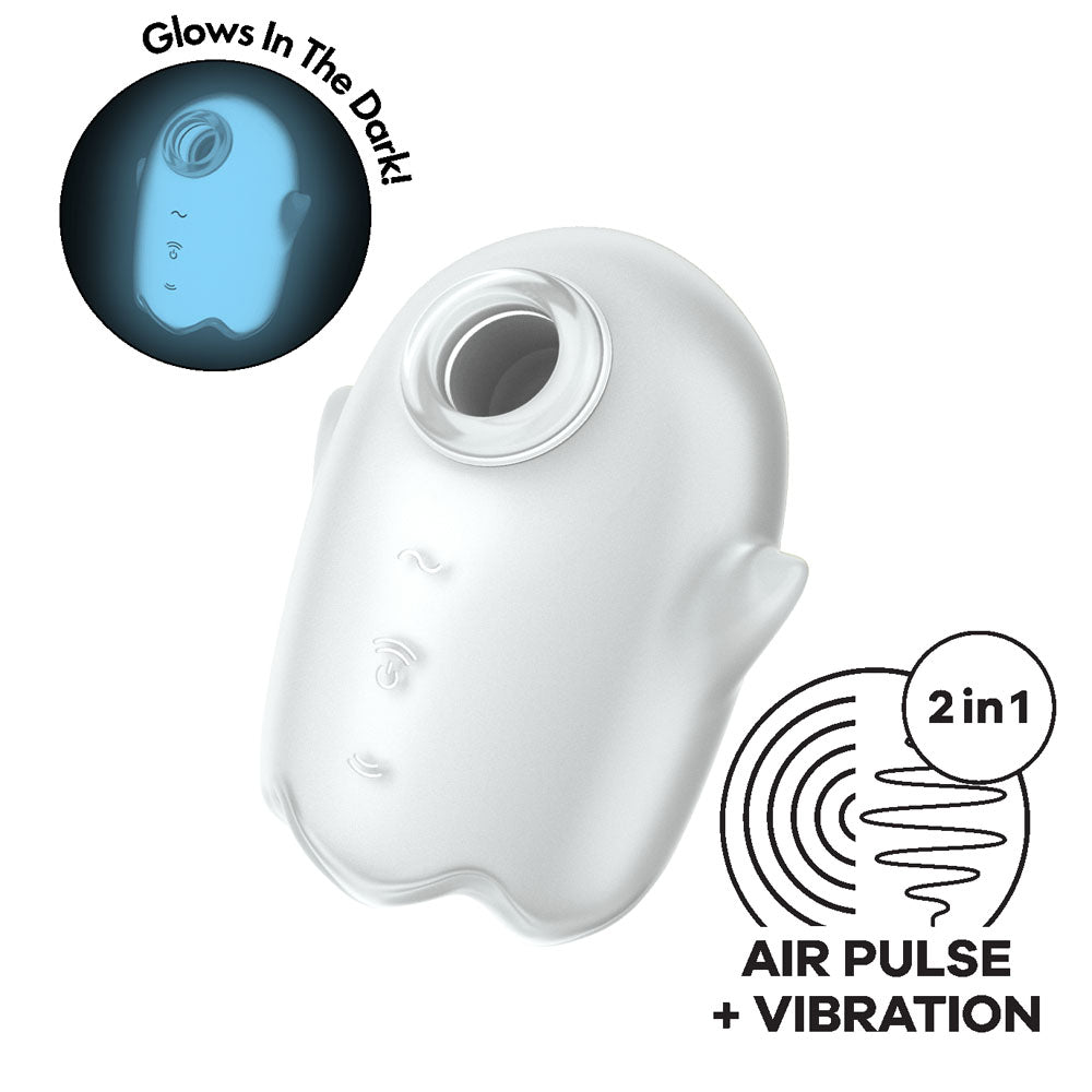 Satisfyer Air Pulsation Premium – Glow In The Dark – USB Rechargeable – White
