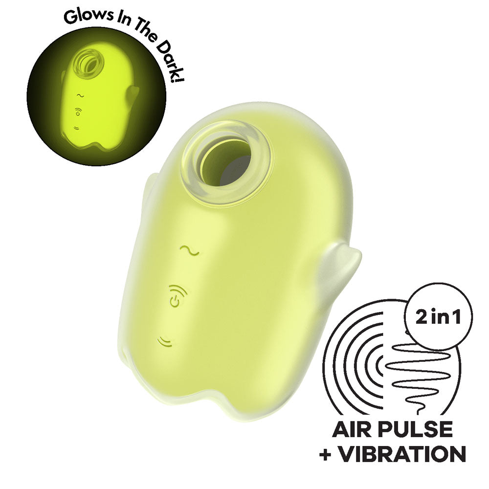 Satisfyer Air Pulsation Stimulator – Rechargeable, Glow in Dark – Yellow