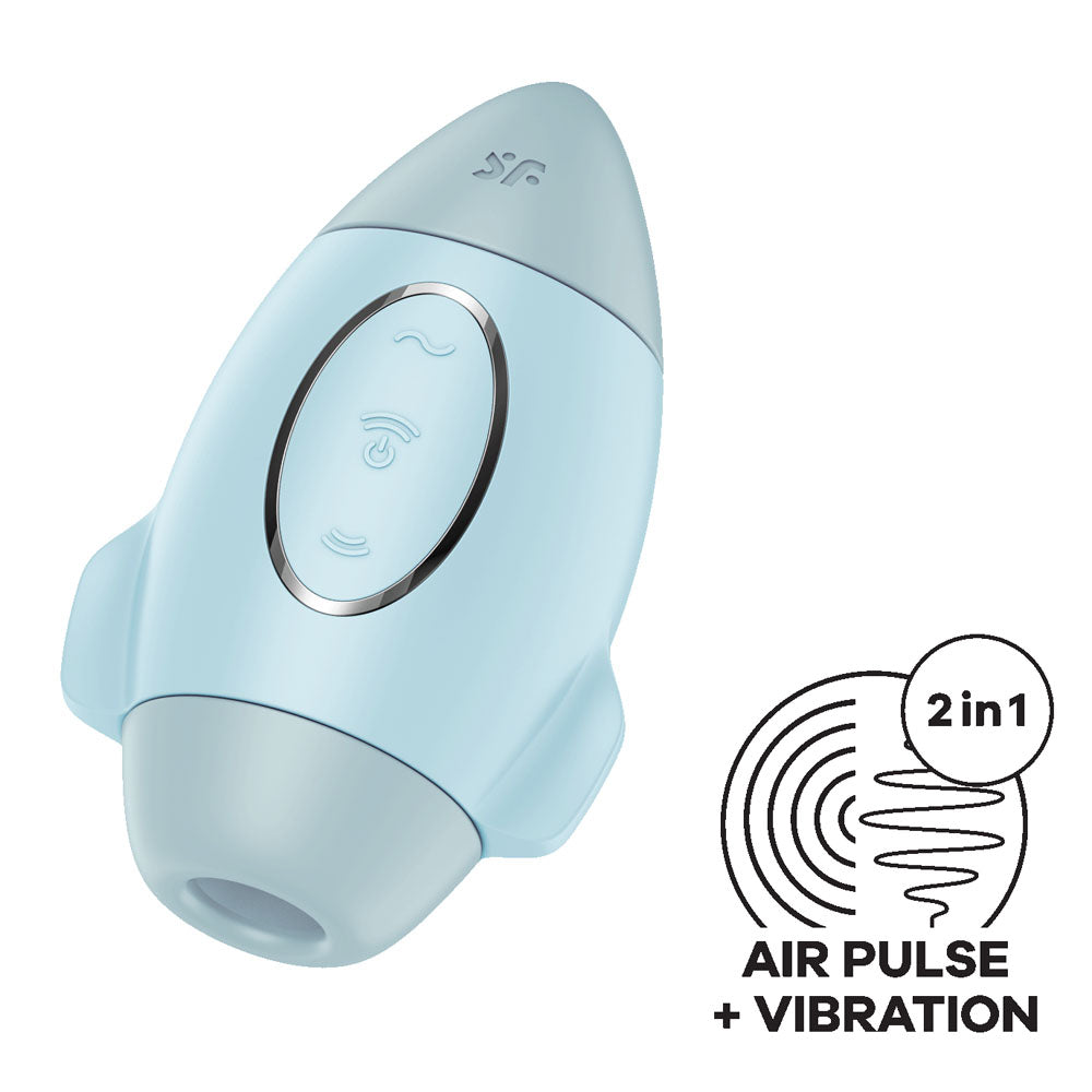 Satisfyer Mission Control - Blue USB Rechargeable Air Pulse Vibrator