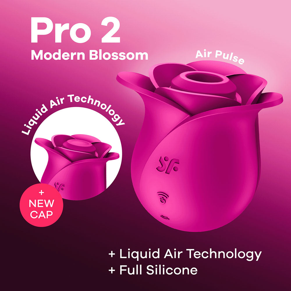 Satisfyer Pro 2 Modern Blossom - Blush Pink USB Rechargeable Air Pulse Clitoral Stimulator