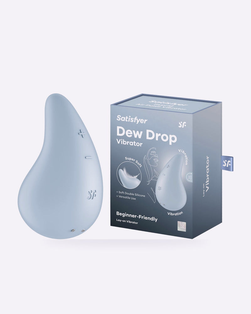 Satisfyer Dew Drop Lay-On Vibrator – Light Blue