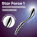 Satisfyer Star Force 1 - Body-Safe Chrome Steel Dildo (21 cm, Adult Wellness, Gender-Neutral)