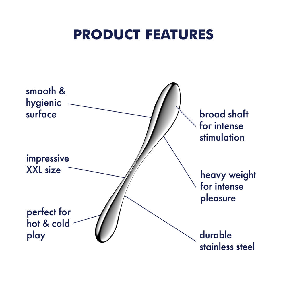 Satisfyer Star Force 3 - 27 cm Chrome Steel Dildo