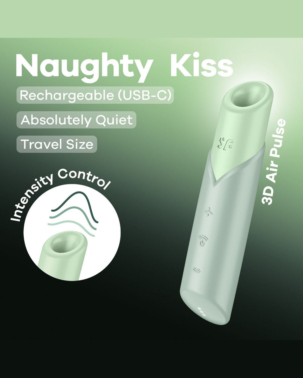 Satisfyer Naughty Kiss Adjustable Air Pulse Clitoral Vibrator