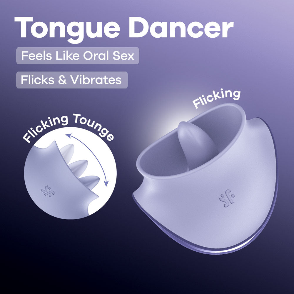 Satisfyer Stimulator – Rechargeable, Flicking – Purple