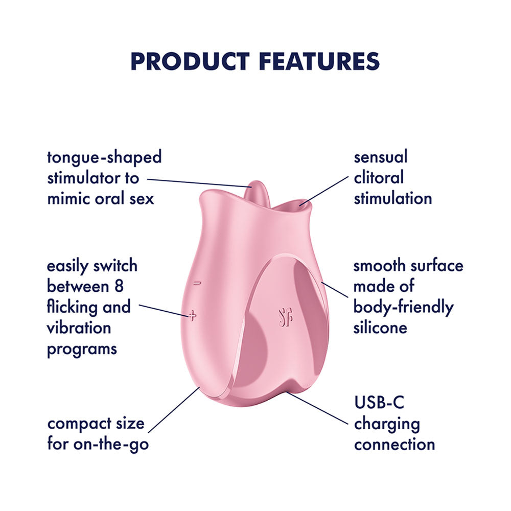 Satisfyer Stimulator – USB Rechargeable, Body-Safe Silicone – Pink