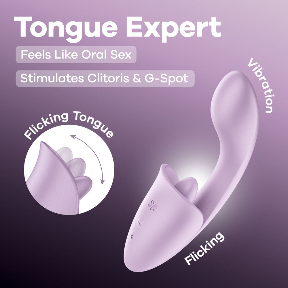 Satisfyer Vibrator – USB Rechargeable, Body-Safe Silicone – Violet – 18 cm