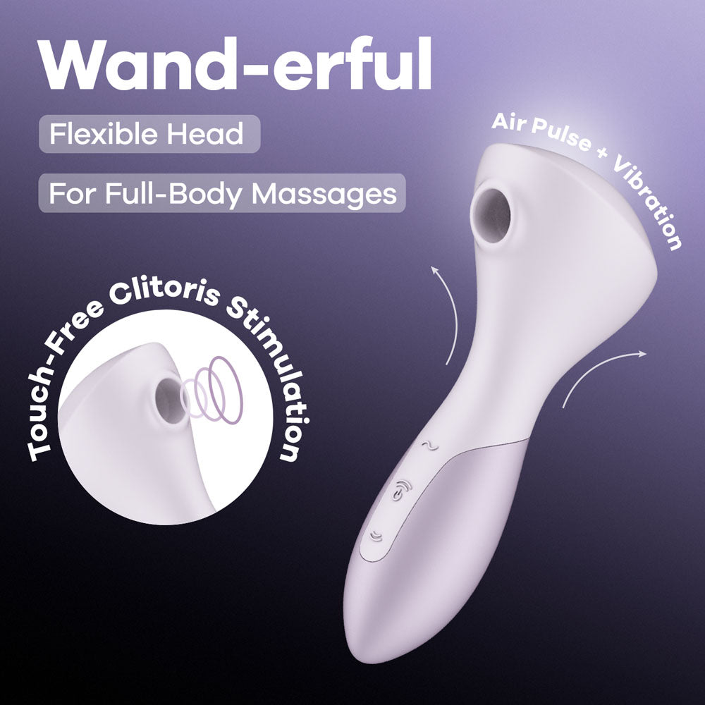 Satisfyer Air Pulsation Wand – USB Rechargeable – Violet – 15.8 cm