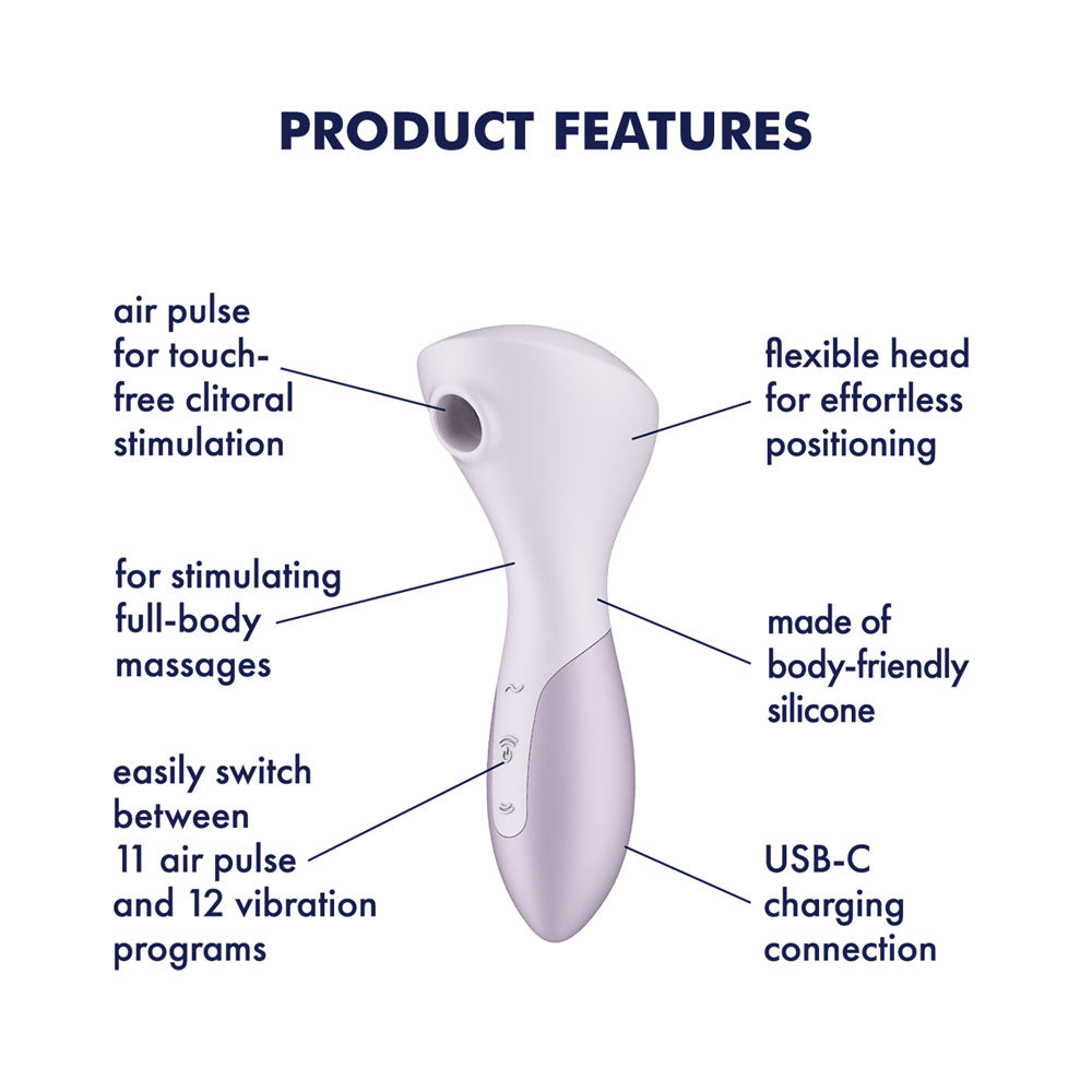Satisfyer Air Pulsation Wand – USB Rechargeable – Violet – 15.8 cm
