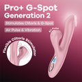 Satisfyer Pro G-Spot Rabbit Vibrator – Rechargeable, Body-Safe Silicone – Rose Pink – 22 cm