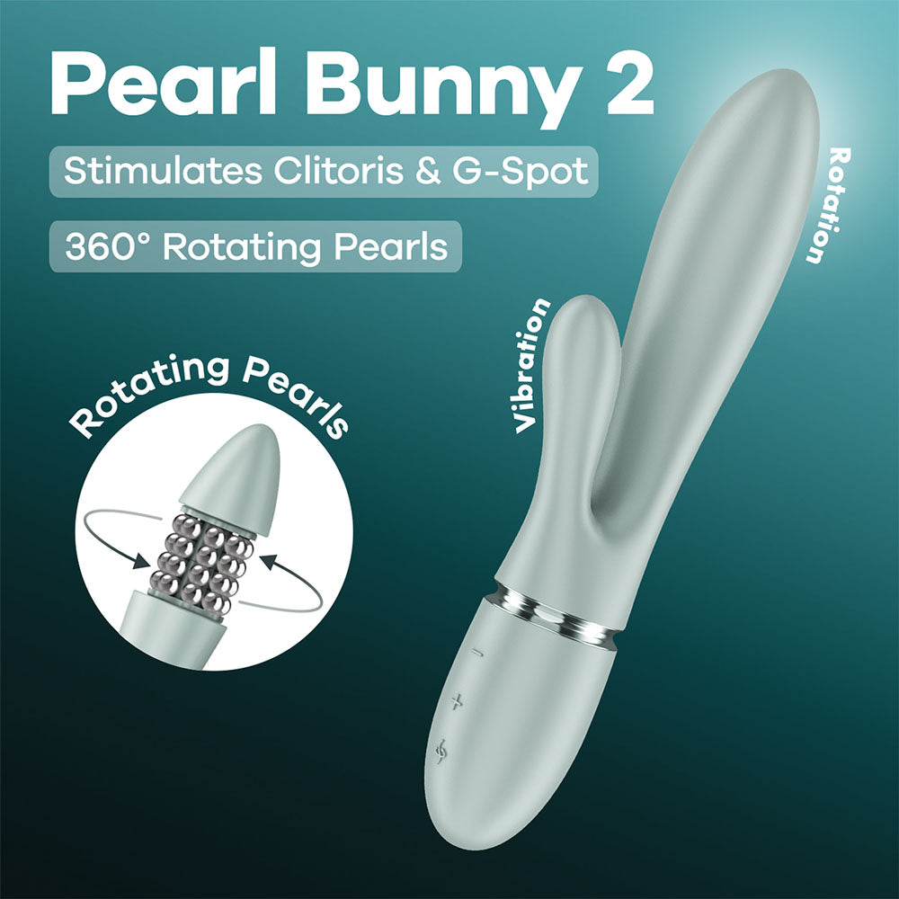 Satisfyer Vibrator – USB-C Rechargeable, Body-Safe Silicone – Green – 21.5 cm
