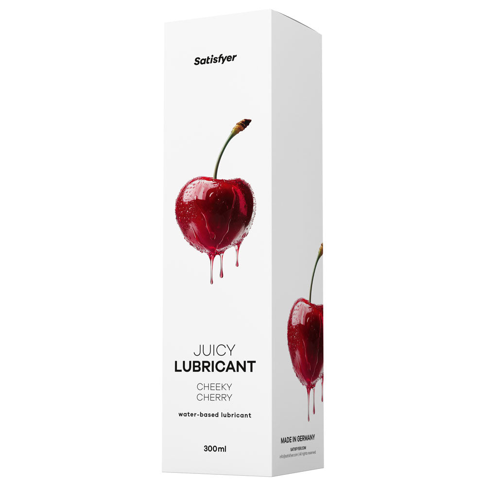 Satisfyer Juicy Water-Based Lubricant - Cheeky Cherry Scent - 300 ml Bottle for Enhanced Pleasure
