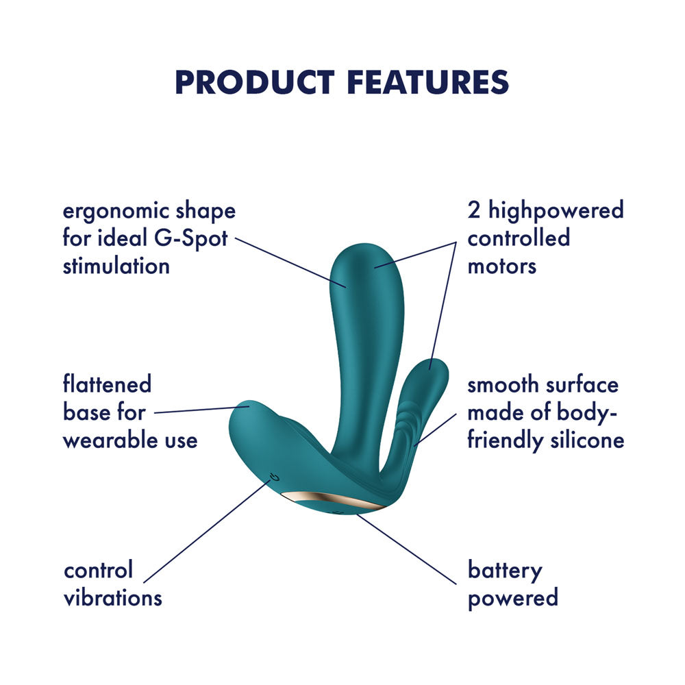 Satisfyer Wearable Vibrator – Rechargeable, Body-Safe Silicone – Green