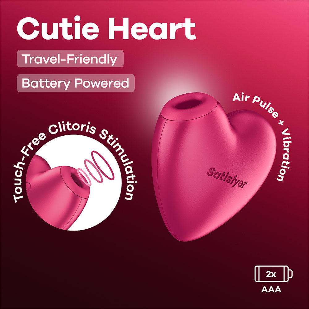 Satisfyer Air Pulsation Stimulator – Battery Operated, Body-Safe Silicone – Pink