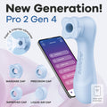 Satisfyer Pro 2 Generation 4 air pulse clitoral stimulator in Serene Blue