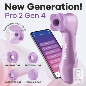 Satisfyer Pro 2 Generation 4 air pulse clitoral stimulator in Amethyst
