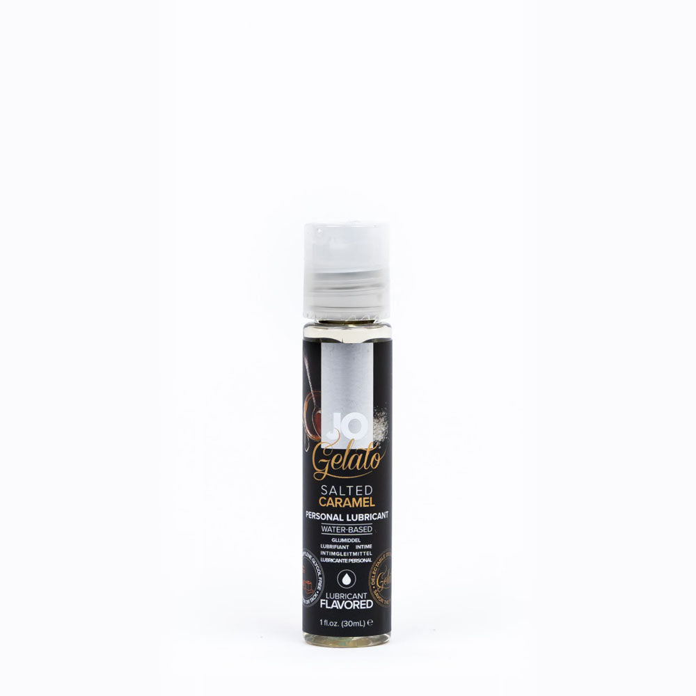 JO Gelato Salted Caramel Water-Based Lubricant - 30 mL - Flavorful & Body-Safe Personal Lubricant for Enhanced Intimacy