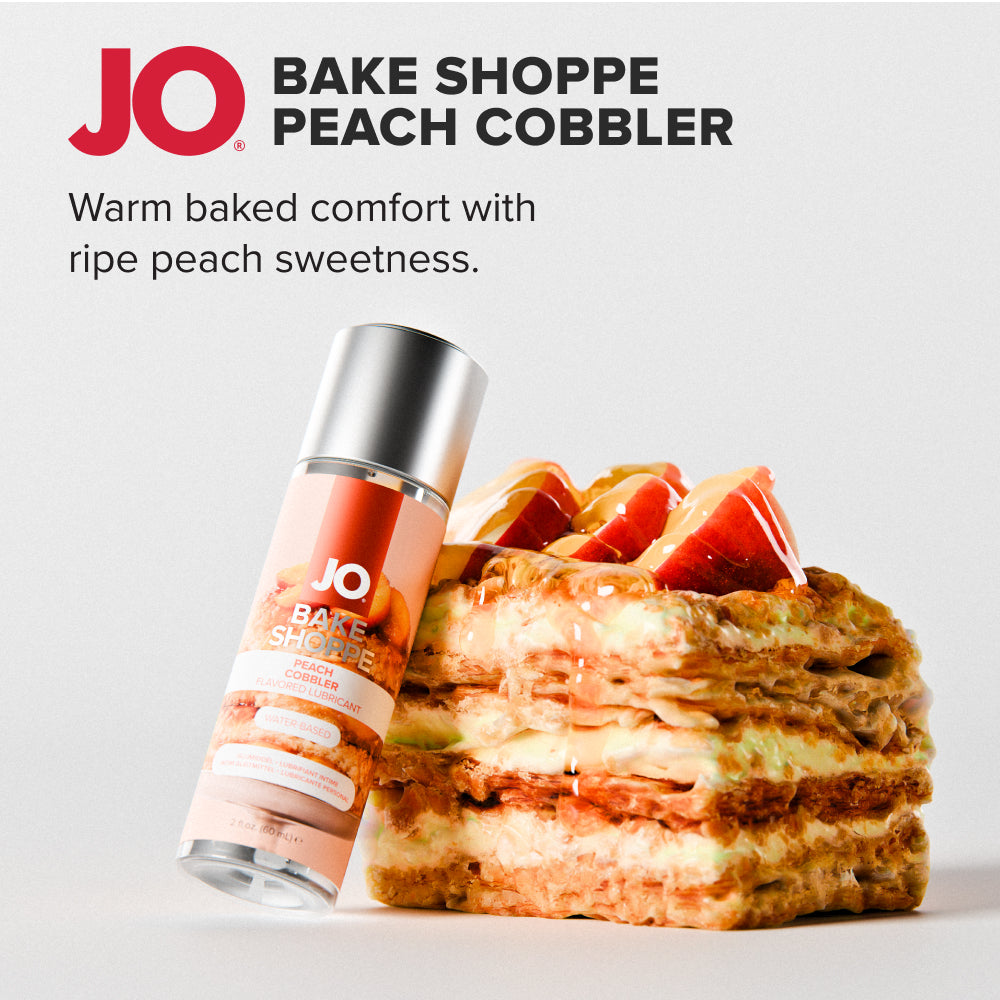 JO Bake Shoppe Peach Cobbler Flavoured Lubricant – Water-Based – 60 ml for Intimate Wellbeing