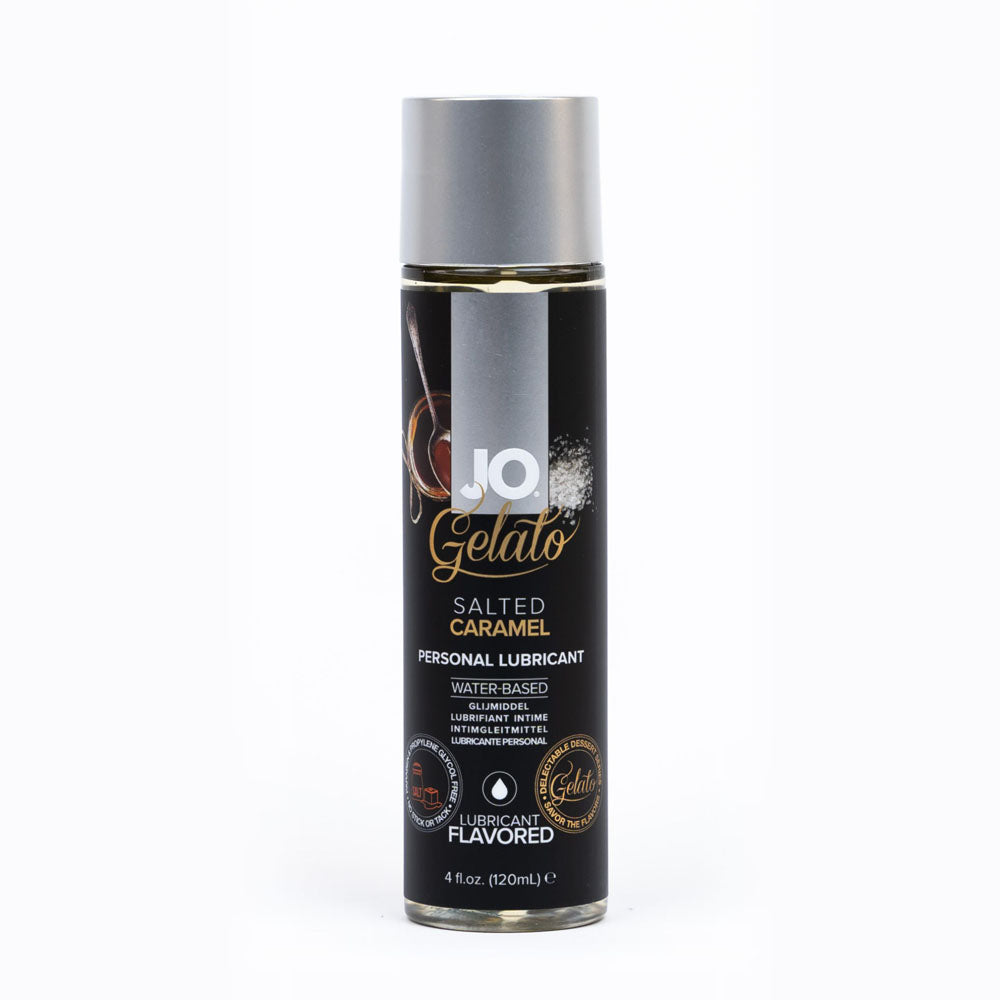 JO Gelato Salted Caramel Flavored Water-Based Lubricant - 120 mL - Body-Safe and Smooth for Enhanced Intimacy