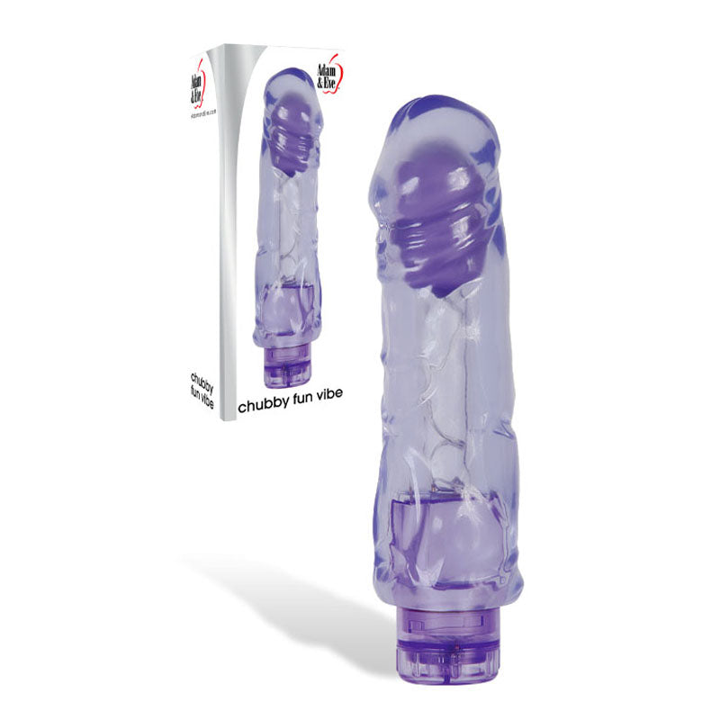 Adam & Eve Chubby Fun Vibe - Thick Purple Vibrator for Enhanced Pleasure