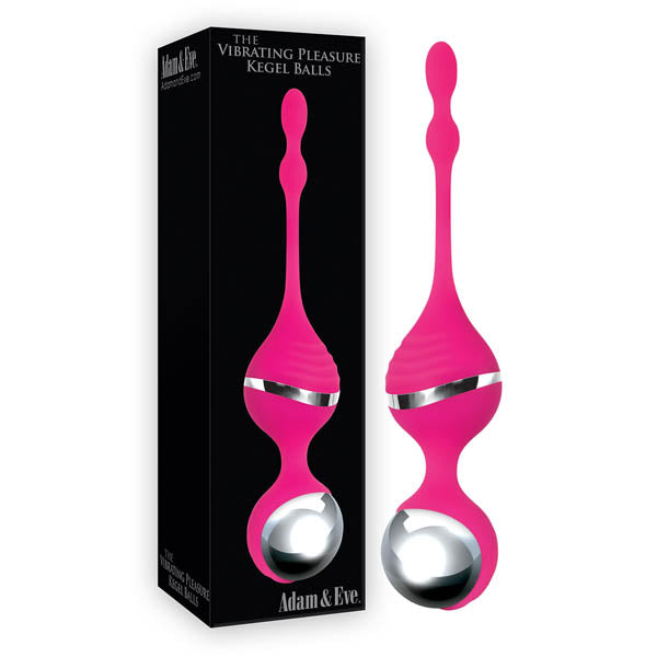 Adam & Eve Rechargeable Vibrating Kegel Balls - Pink Body-Safe Pleasure Enhancers