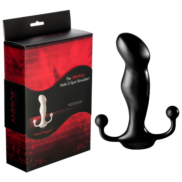 Progasm - Black Ice Prostate Massager - Body-Safe Silicone, USB Rechargeable, 20 cm