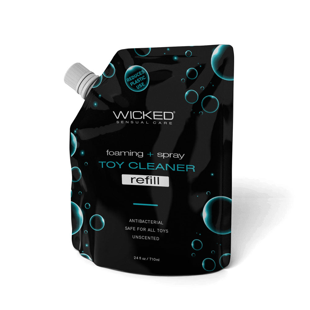 Wicked Unscented Antibacterial Toy Cleaner Refill - Foaming & Spray Formula - 710 ml (24 oz) Pouch