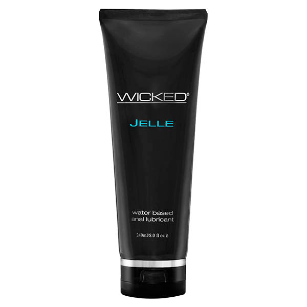 Wicked Jelle Water-Based Anal Lubricant – 240 ml (8 oz) Bottle – Body-Safe, Long-Lasting, and Easy to Clean