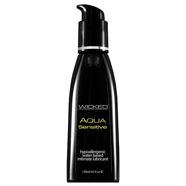 Wicked Aqua Sensitive Water-Based Lubricant – 120 ml (4 oz) – Body-Safe Formula for Enhanced Comfort and Pleasure