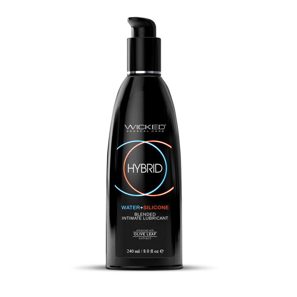 Wicked Hybrid Water & Silicone Lubricant - 240 ml Bottle (Body-Safe, Long-Lasting, Ultra-Smooth)