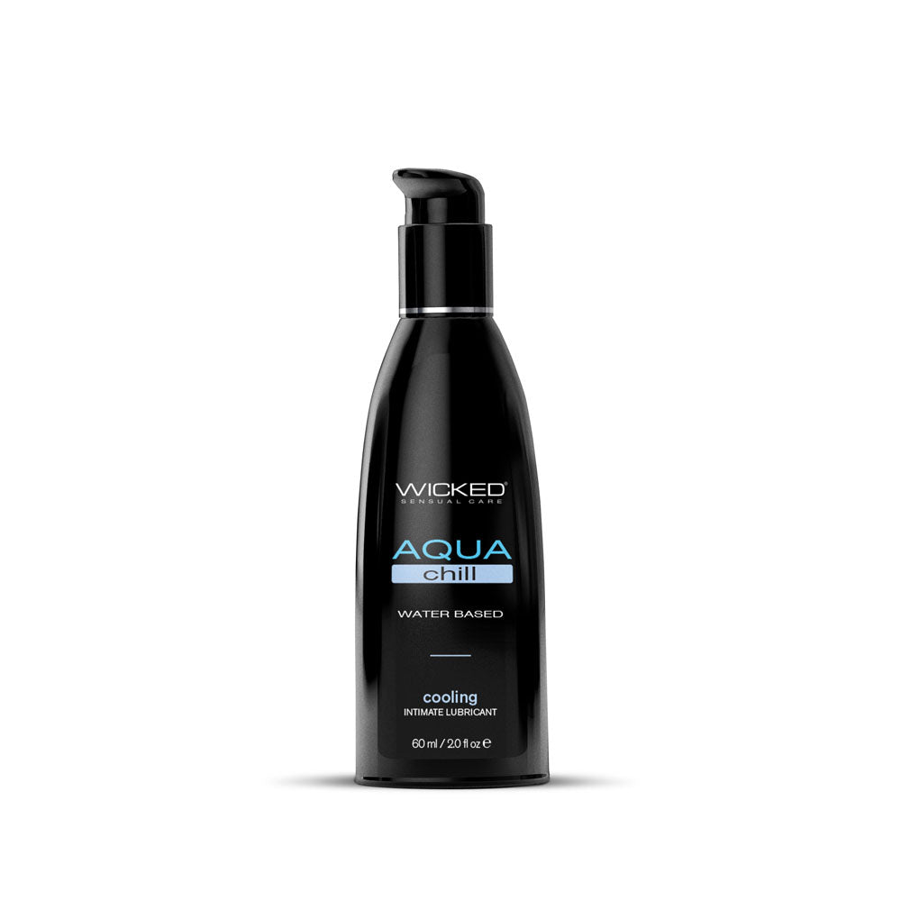 Wicked Aqua Chill – Cooling Water-Based Lubricant for Enhanced Comfort – 60 ml (2 oz) Bottle