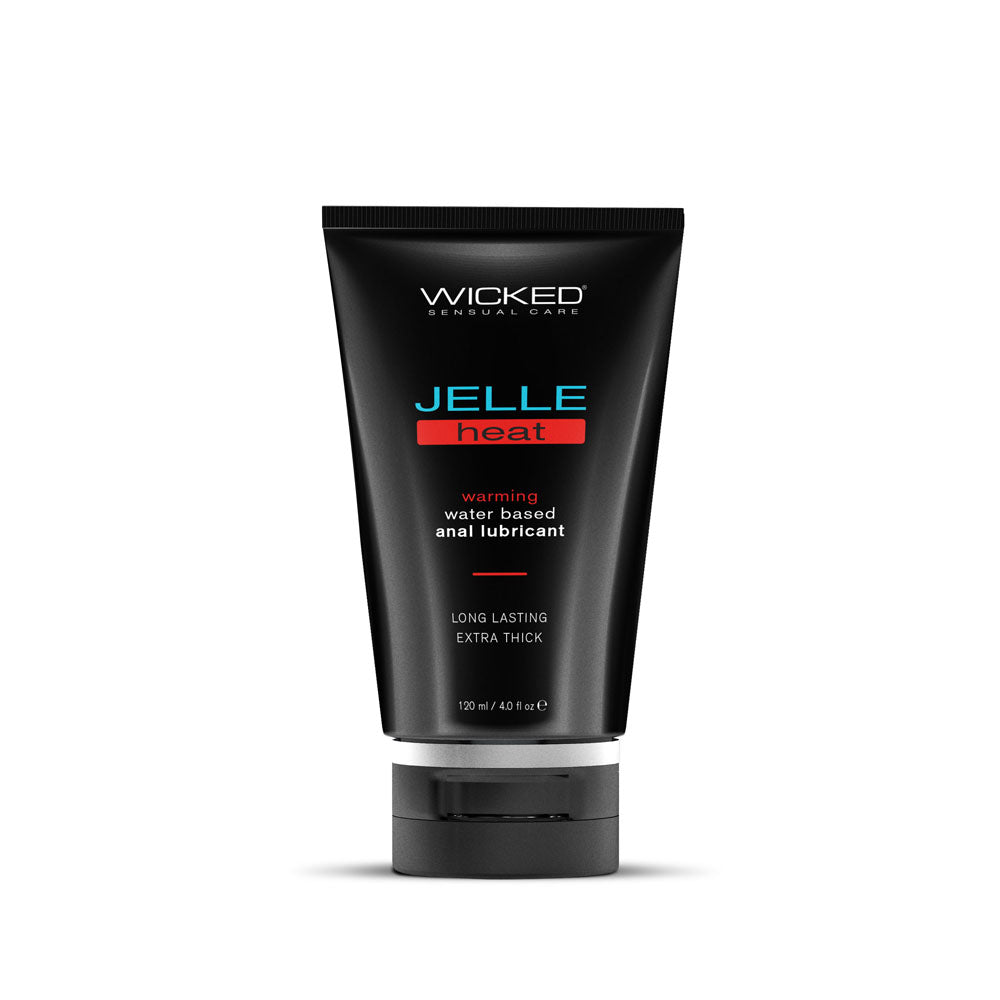 Wicked Jelle Heat - Warming Water-Based Anal Lubricant - 120 ml (4 oz) for Enhanced Pleasure and Comfort
