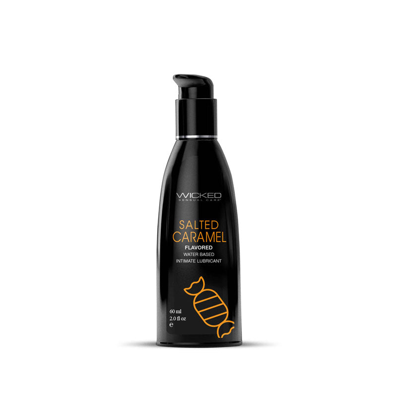Wicked Aqua Salted Caramel - Premium Water-Based Lubricant for Enhanced Pleasure - 60 ml (2 oz)