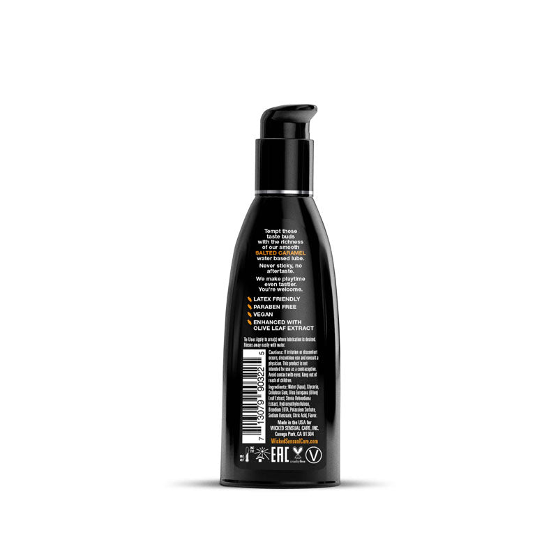 Wicked Aqua Salted Caramel - Premium Water-Based Lubricant for Enhanced Pleasure - 60 ml (2 oz)